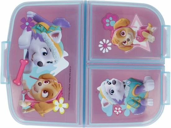 Paw Patrol Girl Broodtrommel 3 Vakjes - 18x13 Cm - Brooddoos -Lunchbox 5 Paw Patrol Girl Broodtrommel 3 Vakjes - 18x13 Cm - Brooddoos -Lunchbox - Afbeelding 3