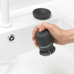 Brabantia Sink Side Afwasborstel - Met Zeepdispenser- Dark Grey -BISSELL-Winkel 550x412 12