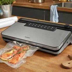 SILVERCREST® Vacumeermachine - RVS Look - 160W - Marinadefunctie - BPA Vrij - Inclusief Folierol - Vacuüm Sealer - Sealapparaat