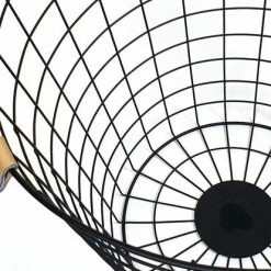 QUVIO Opbergmand Draadstaal - Opbergmanden Met Handvaten - Draadmand - Mand - Manden - Dekenkist - Grote Uitvoering - 43 Liter - 38 X 38 X 37,5 Cm (lxbxh) - Zwart En Bruin -BISSELL-Winkel 550x414 4