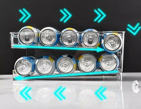 No Blikjes Dispenser - Koelkast Organiser - Blikjes Organizer - Blikjeshouder Koelkast - Koelkast Organizer - Keukenbakjes - Blikjes Rek - Dispenser 7 No Blikjes Dispenser - Koelkast Organiser - Blikjes Organizer - Blikjeshouder Koelkast - Koelkast Organizer - Keukenbakjes - Blikjes Rek - Dispenser - Afbeelding 5