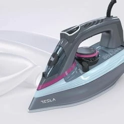 Tesla IR400GP - Droog- & Stoomstrijkijzer - Keramische Zoolplaat - 3100W - Grijs / Paars -BISSELL-Winkel 550x437 6