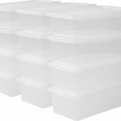 Iris Ohyama New Cristalbox Schoenenbox S - 5L - Kunststof - Transparant - Set Van 12