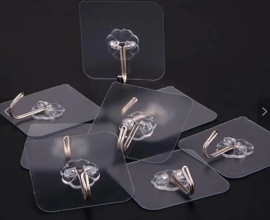 Livono Zelfklevende Ophanghaken- 8 Stuks Zelfklevende Transparant Haakjes - Haken - Badkamer Accessoires - Hanger - Handdoek Haakjes - Zelfklevend - Ophangsysteem - Keuken - Haakjes Ophang 7 Livono Zelfklevende Ophanghaken- 8 Stuks Zelfklevende Transparant Haakjes - Haken - Badkamer Accessoires - Hanger - Handdoek Haakjes - Zelfklevend - Ophangsysteem - Keuken - Haakjes Ophang - Afbeelding 5