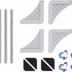 Noswo Wasmachine Verhoger - Tot 300 KG - Verstelbare Multitool - Anti Vibratie Dempers - Ook Geschikt Voor Vaatwasser, Koelkast, Vriezer En Droger - 45/63 X 11/13 Cm - Met Wieletjes -BISSELL-Winkel 550x456 1
