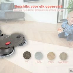 ZIGLA – Elektrische Dweil Mop Voor Dyson Steelstofzuiger - Dweilsysteem Voor V7/V8/V10/V11/V15 - Inclusief 8 Pads -BISSELL-Winkel 550x458 1