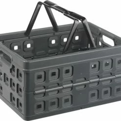 Sunware - Square Vouwkrat Met Handgreep 32L Antraciet - 49 X 36 X 24,5 Cm