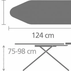 Brabantia Strijkplank C - Met Strijkijzerhouder - 124 X 45 Cm - Morning Breeze -BISSELL-Winkel 550x470