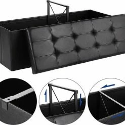 Hoppa! Zitbank Met Deksel 120 L - Zwart - MDF - 110 X 38 X 38 Cm -BISSELL-Winkel 550x474 1