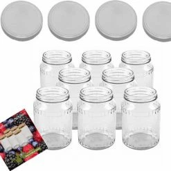 Natuurlijker Leven® Glazenpotten - Glazen Pot - Inmaak 700 Ml Met Twist-off Deksel (wit) 8 Stuks