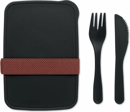 Happyshopper Lunchbox - Broodtrommel - Lunchtrommel - Volwassenen - Kinderen - Jongen - Meisje - Met Bestek - 700 Ml - Zwart - Vaderdag Cadeau 3 Happyshopper Lunchbox - Broodtrommel - Lunchtrommel - Volwassenen - Kinderen - Jongen - Meisje - Met Bestek - 700 Ml - Zwart - Vaderdag Cadeau