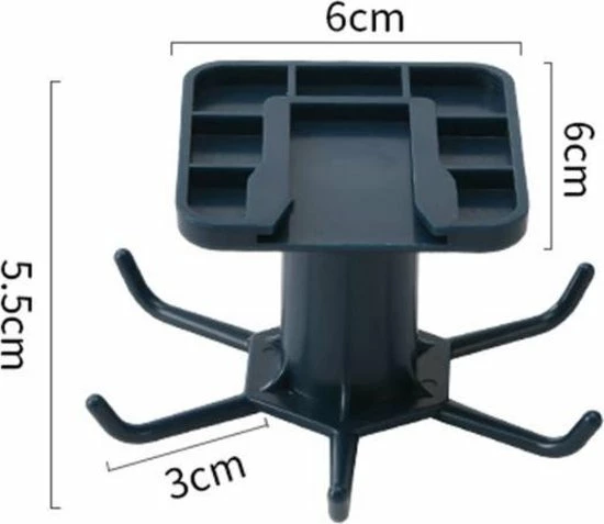 Merkloos Keuken-organizer- Haken- Roterend- Keukengerei-houder- Lepels- Zelfklevend- Zwart- 2 Stuks 5 Merkloos Keuken-organizer- Haken- Roterend- Keukengerei-houder- Lepels- Zelfklevend- Zwart- 2 Stuks - Afbeelding 3