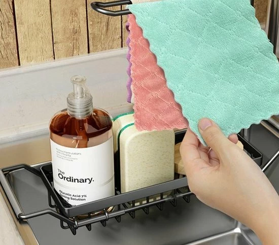 TripleAgoods Aanrecht Organizer - Keuken Organizer - Verstelbaar Druiprek - Kitchen Organizer - Gootsteen Organizer - Gootsteenorganisers - Spoelbak Organiser - Sponshouder - Vaatdoekhouder - Aanrecht Rek - Keuken Rek - Uitschuifbaar Van 36 Cm Tot 44 Cm 6 TripleAgoods Aanrecht Organizer - Keuken Organizer - Verstelbaar Druiprek - Kitchen Organizer - Gootsteen Organizer - Gootsteenorganisers - Spoelbak Organiser - Sponshouder - Vaatdoekhouder - Aanrecht Rek - Keuken Rek - Uitschuifbaar Van 36 Cm Tot 44 Cm - Afbeelding 4