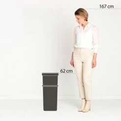 Brabantia Sort & Go Prullenbak - 40 L - Dark Grey -BISSELL-Winkel 550x484 6