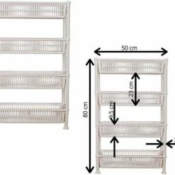 Followme Smalle Keukenrek Wit - Badkamer Rek - Slaapkamer Rek - Schuur Rek - Organizer - Opbergkast - Smal