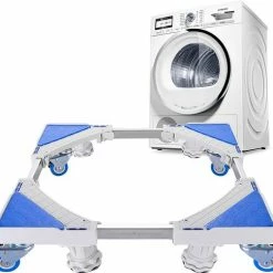 OMEVA® Wasmachine Verhoger Met Wielen- Verhoging Voor Wasmachine - Vaatwasser Koelkast Vriezer En Droger - Inclusief 4 Dempers - Verstelbaar - Wit - Wasmachine Ombouw -BISSELL-Winkel 550x485 4