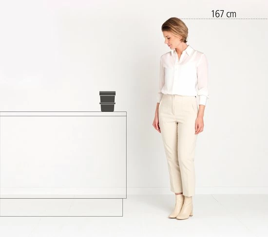 Brabantia Sort & Go Aanrecht Afvalbakje - 3 L - Light Grey 6 Brabantia Sort & Go Aanrecht Afvalbakje - 3 L - Light Grey - Afbeelding 4