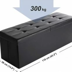 Hoppa! Zitbank Met Deksel 120 L - Zwart - MDF - 110 X 38 X 38 Cm -BISSELL-Winkel 550x490 1