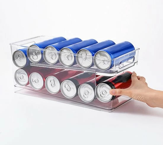 No Blikjes Dispenser - Koelkast Organiser - Blikjes Organizer - Blikjeshouder Koelkast - Koelkast Organizer - Keukenbakjes - Blikjes Rek - Dispenser 4 No Blikjes Dispenser - Koelkast Organiser - Blikjes Organizer - Blikjeshouder Koelkast - Koelkast Organizer - Keukenbakjes - Blikjes Rek - Dispenser - Afbeelding 2