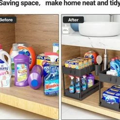 A.K.A. Onder Gootsteen Opbergrek Set Van 2 - Multifunctionele Organizer Voor Keuken - 2-Laags Uitschuifbaar Onder Kastmandlade - Organizer Bakjes - Organizer Keukenkast 40x22x31cm - Uitschuifbare L 13 A.K.A. Onder Gootsteen Opbergrek Set Van 2 - Multifunctionele Organizer Voor Keuken - 2-Laags Uitschuifbaar Onder Kastmandlade - Organizer Bakjes - Organizer Keukenkast 40x22x31cm - Uitschuifbare L -BISSELL-Winkel 550x492 9