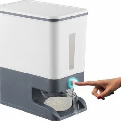 ProSolve Rijst Dispenser - Bewaarpotten - Keuken Opslag - Dispenser Cornflakes, Granen, Snoep, Noten, Voedsel - Keuken Gadgets - Opbergdoos Met Deksel - Voorraadpotten - Opbergpotten - Rijst Bewaren - Black Friday 2022 Deals - Rijst Opbergdoos 10 Kg Opslag