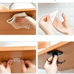 Merkloos Keuken-organizer- Haken- Roterend- Keukengerei-houder- Lepels- Zelfklevend- Zwart- 2 Stuks 11 Merkloos Keuken-organizer- Haken- Roterend- Keukengerei-houder- Lepels- Zelfklevend- Zwart- 2 Stuks -BISSELL-Winkel 550x499 3