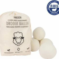 Zaelon XL Drogerballen – 6 Stuks – Wasbollen – Wasballen – Wasdroger Ballen – Droogballen – Wol - Zero Waste Dryer Balls - Duurzaam – Wasverzachter – Herbruikbare Drogerballen