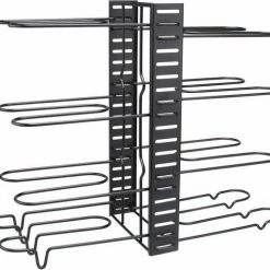 Merkloos TDR - Pannenrek Verstelbaar - Opbergrek Voor 8 Pannen - Keukenrek Staand - Dekselhouder -8 Laags- Uitschuifbaar -BISSELL-Winkel 550x500