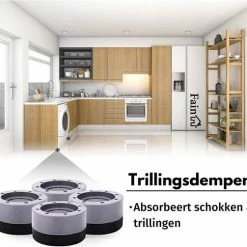 Fain Luxe Trillingsdempers Wasmachine – Set Van 4 Stuks – Grijs - Extra Dik - Voetjes Wasmachine & Droger - Wasmachine Demper – Anti Trillings / Vibratie Dempers Pads – Antislip Rubber – Trillingsmat – Antislipmat - Schokdempers Wasmachine 20 Fain Luxe Trillingsdempers Wasmachine – Set Van 4 Stuks – Grijs - Extra Dik - Voetjes Wasmachine & Droger - Wasmachine Demper – Anti Trillings / Vibratie Dempers Pads – Antislip Rubber – Trillingsmat – Antislipmat - Schokdempers Wasmachine -BISSELL-Winkel 550x503 12