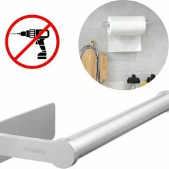 Hanamura Keukenrolhouder - Zelfklevend - Hangend - Grijs