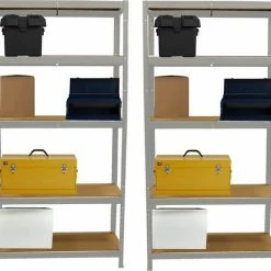 ERRO Metalen Opbergrek/Stellingkast Met 5 Legborden - 175kg Draagkracht Per Plank - 2 Stuks 14 ERRO Metalen Opbergrek/Stellingkast Met 5 Legborden - 175kg Draagkracht Per Plank - 2 Stuks -BISSELL-Winkel 550x506 7