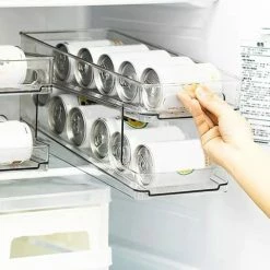 No Blikjes Dispenser - Koelkast Organiser - Blikjes Organizer - Blikjeshouder Koelkast - Koelkast Organizer - Keukenbakjes - Blikjes Rek - Dispenser