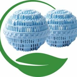 Merkloos Q-Living Wasbol Set Van 2 - Ecologische Wasbal - Keramische Balletjes - Duurzaam - Wasbal Blauw