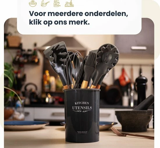 Hescom Keukengerei Houder Voor Kookgerei - Keukenhulphouders - Keukengereihouder Voor Iedere Keuken 4 Hescom Keukengerei Houder Voor Kookgerei - Keukenhulphouders - Keukengereihouder Voor Iedere Keuken - Afbeelding 2