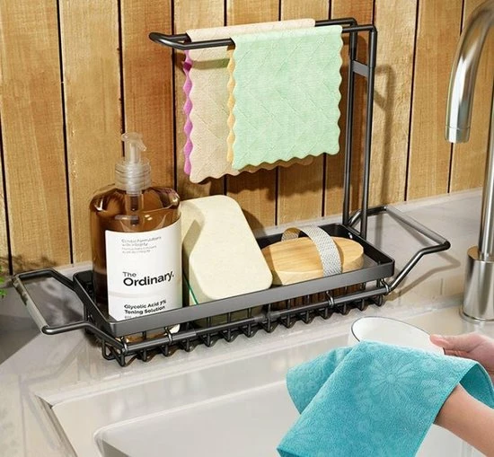 TripleAgoods Aanrecht Organizer - Keuken Organizer - Verstelbaar Druiprek - Kitchen Organizer - Gootsteen Organizer - Gootsteenorganisers - Spoelbak Organiser - Sponshouder - Vaatdoekhouder - Aanrecht Rek - Keuken Rek - Uitschuifbaar Van 36 Cm Tot 44 Cm 7 TripleAgoods Aanrecht Organizer - Keuken Organizer - Verstelbaar Druiprek - Kitchen Organizer - Gootsteen Organizer - Gootsteenorganisers - Spoelbak Organiser - Sponshouder - Vaatdoekhouder - Aanrecht Rek - Keuken Rek - Uitschuifbaar Van 36 Cm Tot 44 Cm - Afbeelding 5