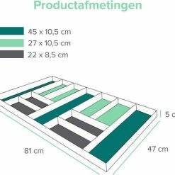 Grote Bestekbak Bamboe 81x47CM - Coninx Besteklade - Opbergbak - Duurzaam - Bamboe - Voor Laden Vanaf 47cm Diep -BISSELL-Winkel 550x512 5