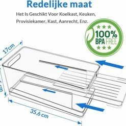 Buxibo - Frisdrankblik Organizer/Dispenser - Blikjes Storage - Container Voor Koelkast, Keuken, Kasten, Voorraadkast -Transparant -BISSELL-Winkel 550x515 6