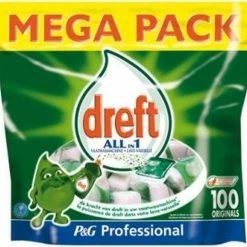 Dreft Original - All In One - 100 Stuks - Vaatwastabletten