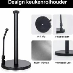 Disaja Keukenrolhouder Keuken Accessoires Keukenpapier Houder Zwart RVS 14 Disaja Keukenrolhouder Keuken Accessoires Keukenpapier Houder Zwart RVS -BISSELL-Winkel 550x520 7