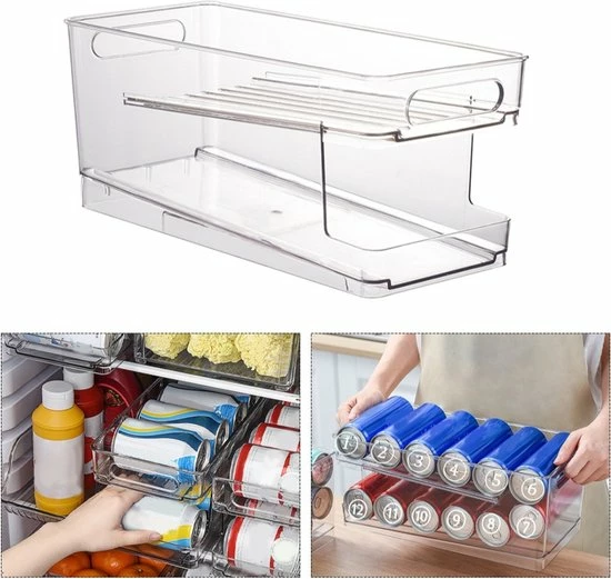 No Blikjes Dispenser - Koelkast Organiser - Blikjes Organizer - Blikjeshouder Koelkast - Koelkast Organizer - Keukenbakjes - Blikjes Rek - Dispenser 9 No Blikjes Dispenser - Koelkast Organiser - Blikjes Organizer - Blikjeshouder Koelkast - Koelkast Organizer - Keukenbakjes - Blikjes Rek - Dispenser - Afbeelding 7