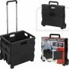 H&S Collection Trolley Met Vouwkrat / Boodschappenkrat | Inklapbaar | 30L