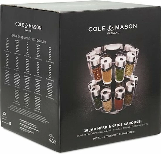 Kruidenrek, 20 Potjes - Cole & Mason 8 Kruidenrek, 20 Potjes - Cole & Mason - Afbeelding 6