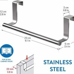 Tatkraft HORIZON - RVS Kastdeur Handdoekrek - Keukenkast Deur Handdoek/Vaatdoek Houder Rek Stang Hanger - Towel Rack Kast Deurhanger Deurhaak Keuken - 23CM - Set Van 2 Stuks 13 Tatkraft HORIZON - RVS Kastdeur Handdoekrek - Keukenkast Deur Handdoek/Vaatdoek Houder Rek Stang Hanger - Towel Rack Kast Deurhanger Deurhaak Keuken - 23CM - Set Van 2 Stuks -BISSELL-Winkel 550x525 2