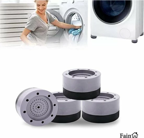 Fain Luxe Trillingsdempers Wasmachine – Set Van 4 Stuks – Grijs - Extra Dik - Voetjes Wasmachine & Droger - Wasmachine Demper – Anti Trillings / Vibratie Dempers Pads – Antislip Rubber – Trillingsmat – Antislipmat - Schokdempers Wasmachine 3 Fain Luxe Trillingsdempers Wasmachine – Set Van 4 Stuks – Grijs - Extra Dik - Voetjes Wasmachine & Droger - Wasmachine Demper – Anti Trillings / Vibratie Dempers Pads – Antislip Rubber – Trillingsmat – Antislipmat - Schokdempers Wasmachine