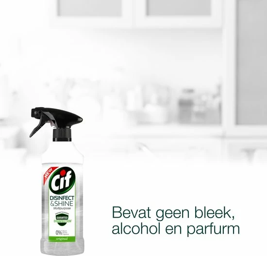 Cif Disinfect & Shine Original Desinfectie Spray - 6 X 500 Ml - Voordeelverpakking 9 Cif Disinfect & Shine Original Desinfectie Spray - 6 X 500 Ml - Voordeelverpakking - Afbeelding 7