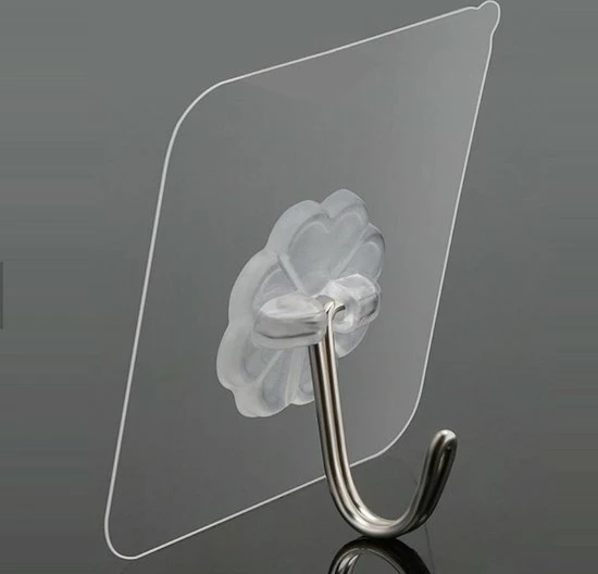 Livono Zelfklevende Ophanghaken- 8 Stuks Zelfklevende Transparant Haakjes - Haken - Badkamer Accessoires - Hanger - Handdoek Haakjes - Zelfklevend - Ophangsysteem - Keuken - Haakjes Ophang 4 Livono Zelfklevende Ophanghaken- 8 Stuks Zelfklevende Transparant Haakjes - Haken - Badkamer Accessoires - Hanger - Handdoek Haakjes - Zelfklevend - Ophangsysteem - Keuken - Haakjes Ophang - Afbeelding 2