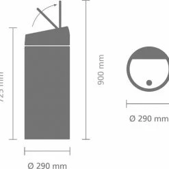 Brabantia Touch Bin Prullenbak - 30 L - Metallic Gold/ Matt Steel Fingerprint Proof Deksel 11 Brabantia Touch Bin Prullenbak - 30 L - Metallic Gold/ Matt Steel Fingerprint Proof Deksel -BISSELL-Winkel 550x531 1