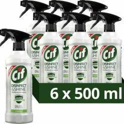 Cif Disinfect & Shine Original Desinfectie Spray - 6 X 500 Ml - Voordeelverpakking