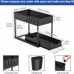 A.K.A. Onder Gootsteen Opbergrek Set Van 2 - Multifunctionele Organizer Voor Keuken - 2-Laags Uitschuifbaar Onder Kastmandlade - Organizer Bakjes - Organizer Keukenkast 40x22x31cm - Uitschuifbare L 14 A.K.A. Onder Gootsteen Opbergrek Set Van 2 - Multifunctionele Organizer Voor Keuken - 2-Laags Uitschuifbaar Onder Kastmandlade - Organizer Bakjes - Organizer Keukenkast 40x22x31cm - Uitschuifbare L -BISSELL-Winkel 550x531 9
