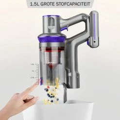 Reinico® - 2 In 1 Draadloze Stofzuiger - Vacuum Cleaner - Kruimeldief - Handstofzuiger Zonder Zak - Lange Batterijduur - E 3 Snoerloos - 33kpa Sterke Zuigkracht - Led Scherm - Vermogen 400W - Spanning 25.9V - 1.5L Stofbeker -BISSELL-Winkel 550x533 11